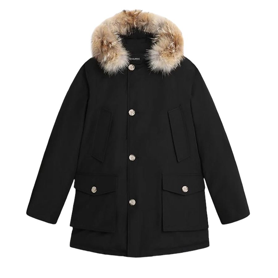 Arctic Parka in Ramar Cloth con pelliccia removibile Woolrich | CFWOOU0482BLK